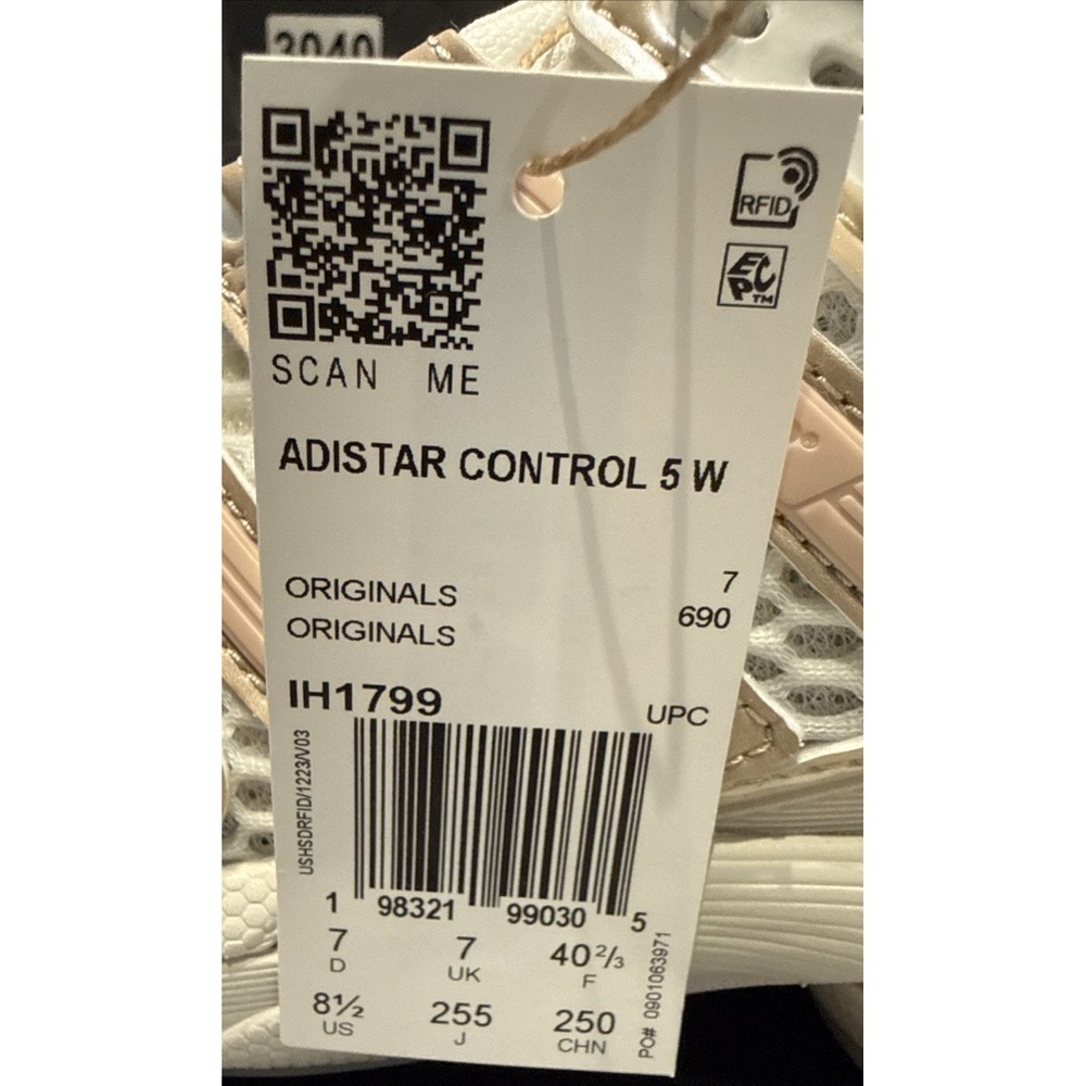 Adidas ADISTAR CONTROL 5 W Women 8.5 Off White /Blush Pink /Grey Mesh IH1799 New - Picture 16 of 17